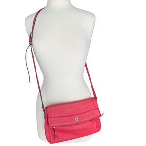 LODIS Stephanie Red Leather Crossbody Handbag